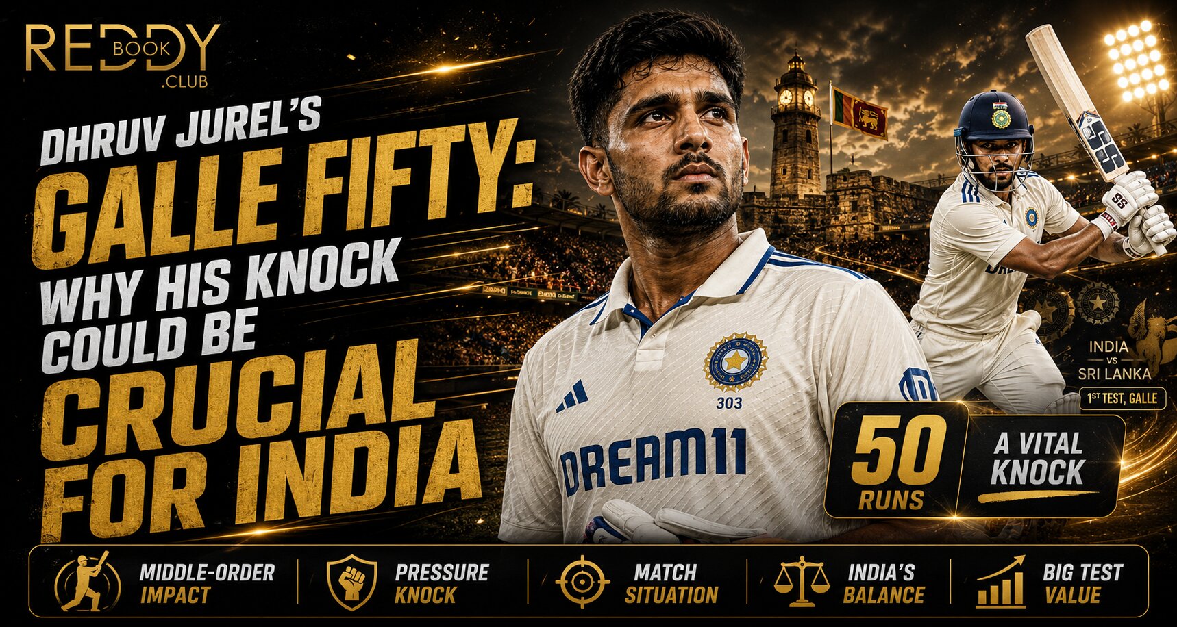 Dhruv Jurel’s Galle Fifty: Why His Knock Could Be Crucial for India